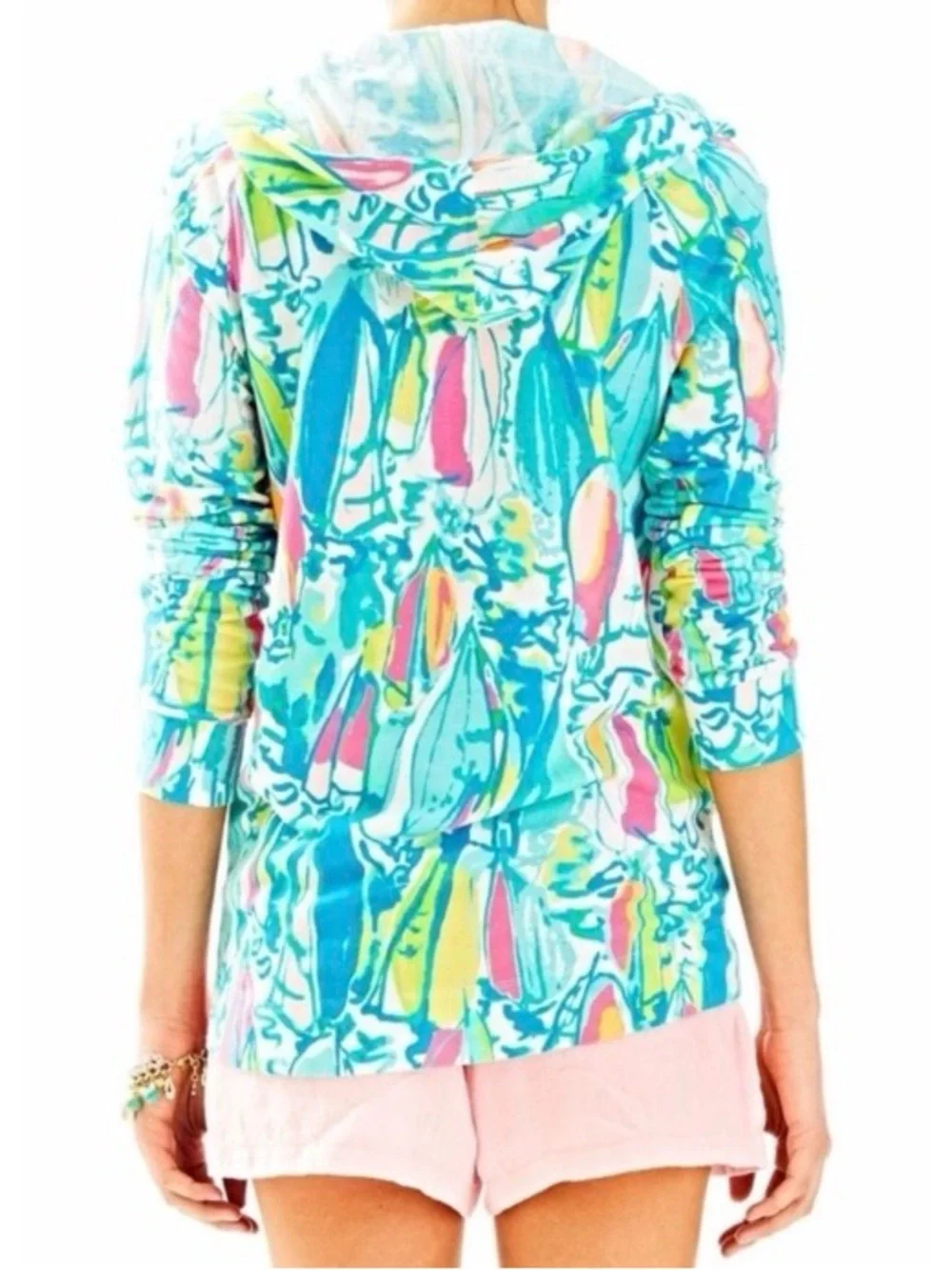 LILLY PULITZER MOORING HOODIE Sweatshirt/Jacket “Beach & Bae” MLT color Size XS - Picture 5 of 9